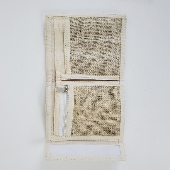 NWOT Hemp Handmade Trifold wallet - Picture 4 of 6